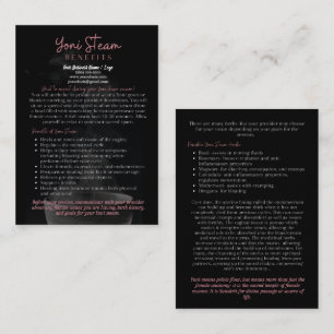 Yoni Steam Benefits InFocard Visitenkarte