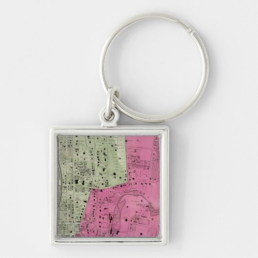 Yonker, NY Atlas Schlüsselanhänger (Vorne)