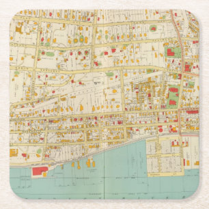 Yonkers Atlas Rechteckiger Pappuntersetzer