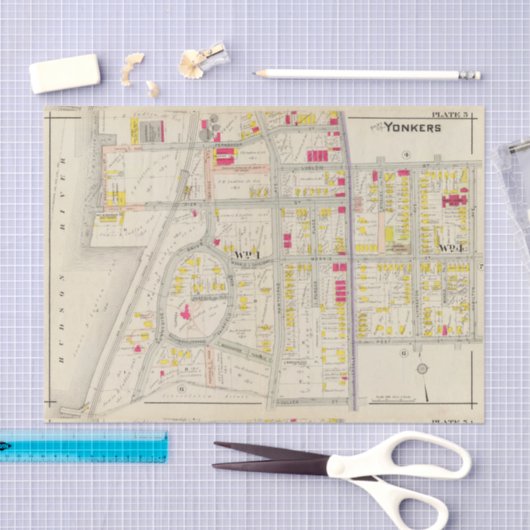 Yonkers Karten-Atlas Seidenpapier (Handwerk)
