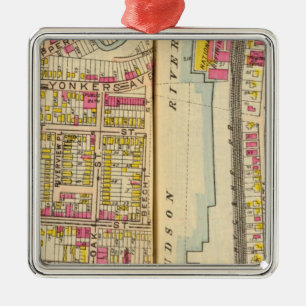 Yonkers, New York 14 Silbernes Ornament