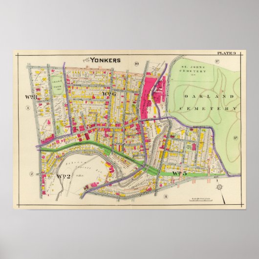 Yonkers New York Atlas Poster (Vorne)