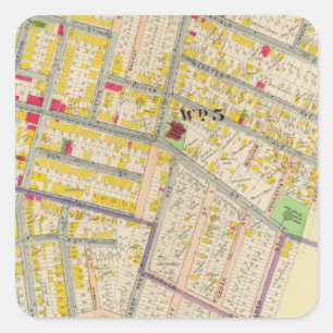 Yonkers New York Map Quadratischer Aufkleber