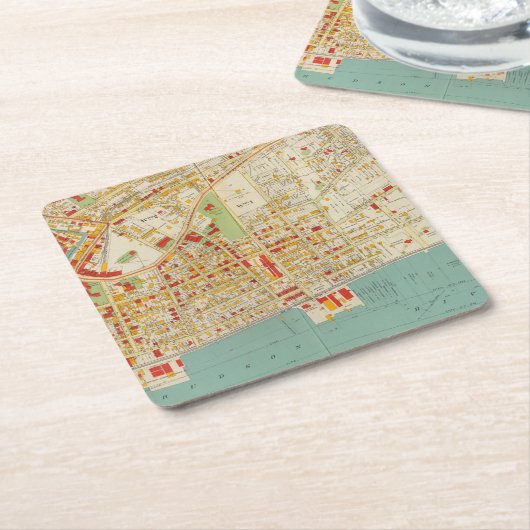 Yonkers New York Rechteckiger Pappuntersetzer (angewinkelt)