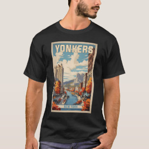 Yonkers New York Usa Vintage Tourismus T-Shirt