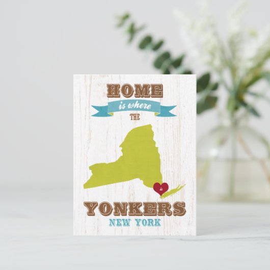 Yonkers, New York - Zuhause ist wo. Postkarte (Stehend Vorderseite)
