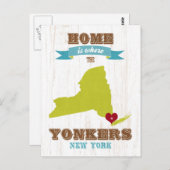 Yonkers, New York - Zuhause ist wo. Postkarte (Vorne/Hinten)