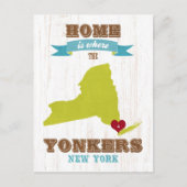Yonkers, New York - Zuhause ist wo. Postkarte (Vorderseite)