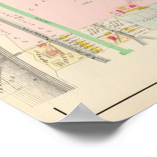 Yonkers NY Map Atlas Poster (Ecke)