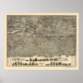 Yonkers, NY Panoramic Map - 1899 Poster (Vorne)