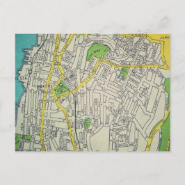 Yonkers, NY Vintag Map Postkarte