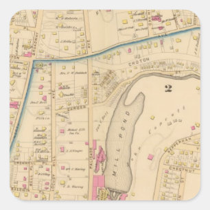 Yonkers weist 2-3, New York ein Quadratischer Aufkleber