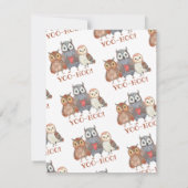 Yoo-hoo Owls ich Miss You School Lehrer herunterla Karte (Rückseite)