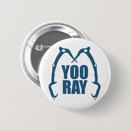 Yoo Ray (Ouray) Eisklettern Button (Vorne & Hinten)
