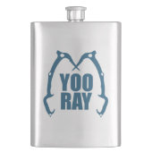 Yoo Ray (Ouray) Eisklettern Flachmann (Vorderseite)