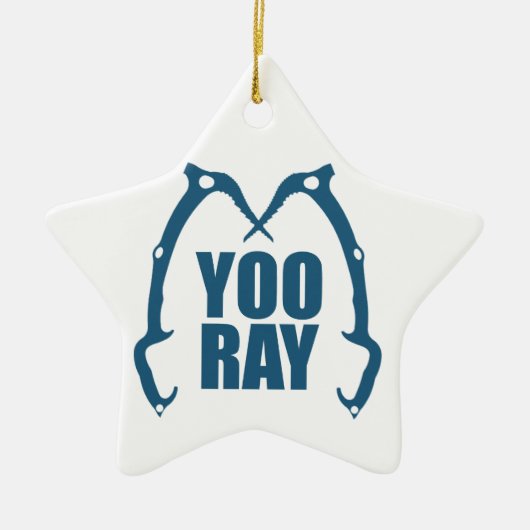 Yoo Ray (Ouray) Eisklettern Keramik Ornament (Vorne)