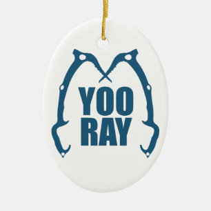 Yoo Ray (Ouray) Eisklettern Keramik Ornament