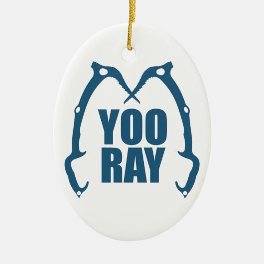 Yoo Ray (Ouray) Eisklettern Keramik Ornament (Vorne)