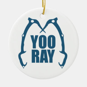 Yoo Ray (Ouray) Eisklettern Keramik Ornament