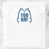Yoo Ray (Ouray) Eisklettern Ovaler Aufkleber (Tasche)
