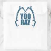 Yoo Ray (Ouray) Eisklettern Quadratischer Aufkleber (Tasche)