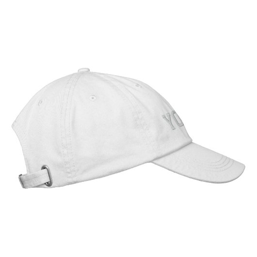 Yooper bestickt Basic Cap White Bestickte Baseballkappe (Rechts)