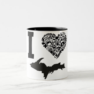 Yooper Krankenschwester, I <3 Michigan Zweifarbige Tasse