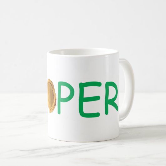 YOOPER-PASTIES KAFFEE-TASSE KAFFEETASSE (VorderseiteRechts)