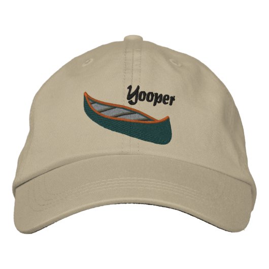 Yoopers Liebe Canoes Bestickte Kappe (Vorderseite)