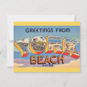 York Beach Maine Greetings Postkarte