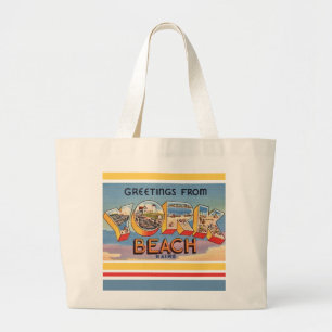 York Beach Maine Grüße Jumbo Stoffbeutel