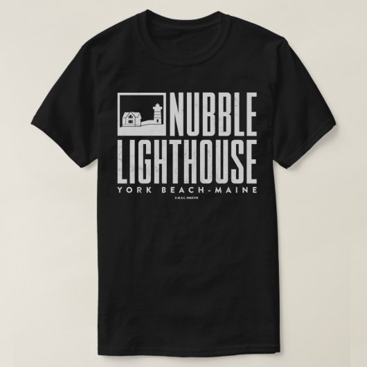York Beach Maine Nubble Lighthouse White T-Shirt (Design vorne)