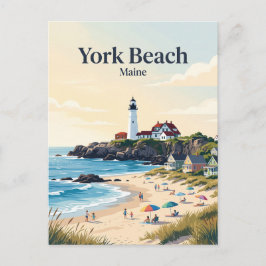 York Beach, Maine Postkarte