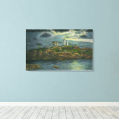 York Beach View of the Nubble Lighthouse at Leinwanddruck (Insitu (Holzboden))