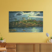 York Beach View of the Nubble Lighthouse at Leinwanddruck (Insitu (Wohnzimmer))