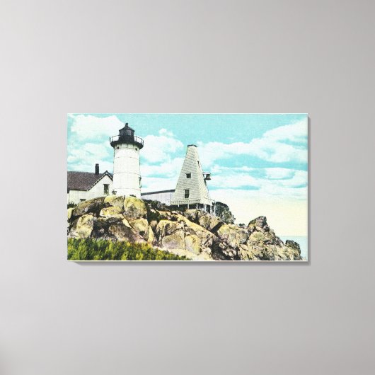 York Beach View of the Nubble Lighthouse Leinwanddruck (Vorderseite)