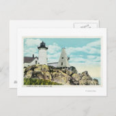 York Beach View of the Nubble Lighthouse Postkarte (Vorne/Hinten)