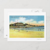 York Beach View of Young's Hotel and Gewerkschaft Postkarte (Vorne/Hinten)