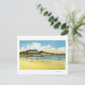 York Beach View of Young's Hotel and Gewerkschaft Postkarte (Stehend Vorderseite)