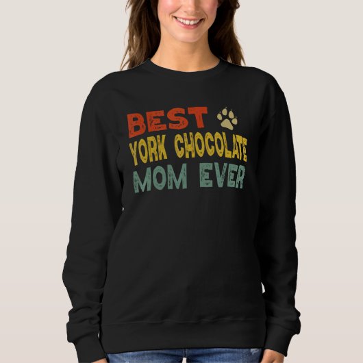 York Chocolate Cat Mom Owner Breeder Kitten Sweatshirt (Vorderseite)