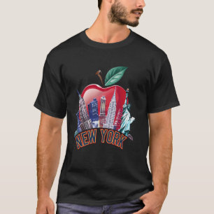 York City Skyline Freiheitsstatue Empire State T-Shirt