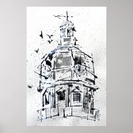 York County Courthouse Dome / Künstler Larry Lerew Poster (Vorne)