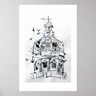 York County Courthouse Dome / Künstler Larry Lerew Poster