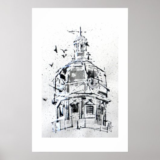 York County Courthouse Dome / Künstler Larry Lerew Poster (Vorne)