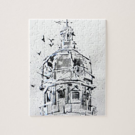York County Courthouse Dome / Künstler Larry Lerew Puzzle (Vertikal)