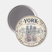 York, England Magnet (Vorderseite/Rückseite)