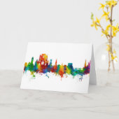 York England Skyline Karte (Gelbe Blume)