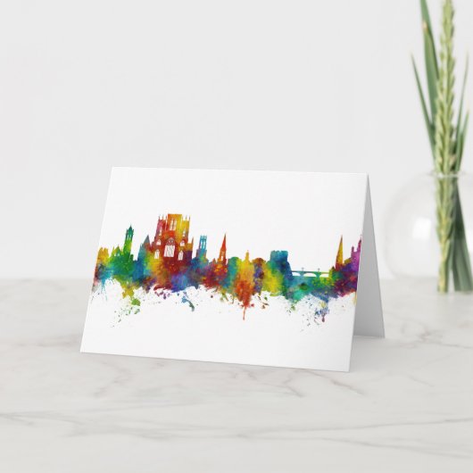 York England Skyline Karte (Vorderseite)