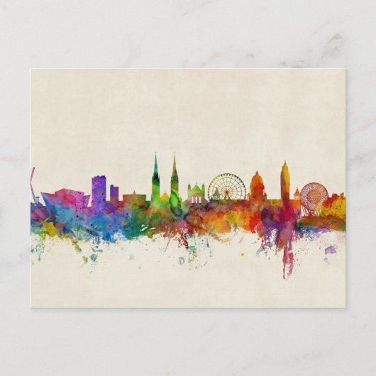 York England Skyline Postkarte (Vorderseite)