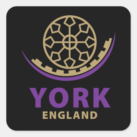 York England United Kingdom Quadratischer Aufkleber (Vorderseite)